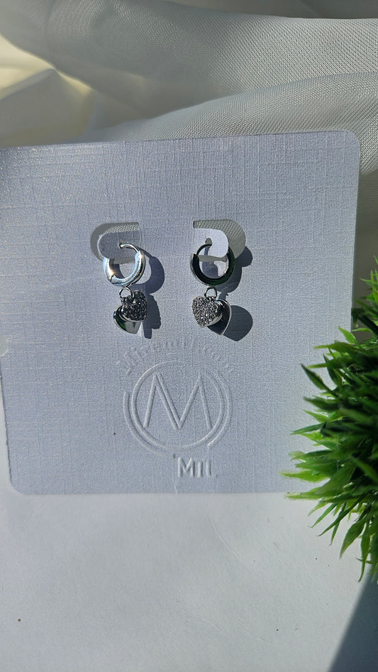Sparkling Heart Earrings