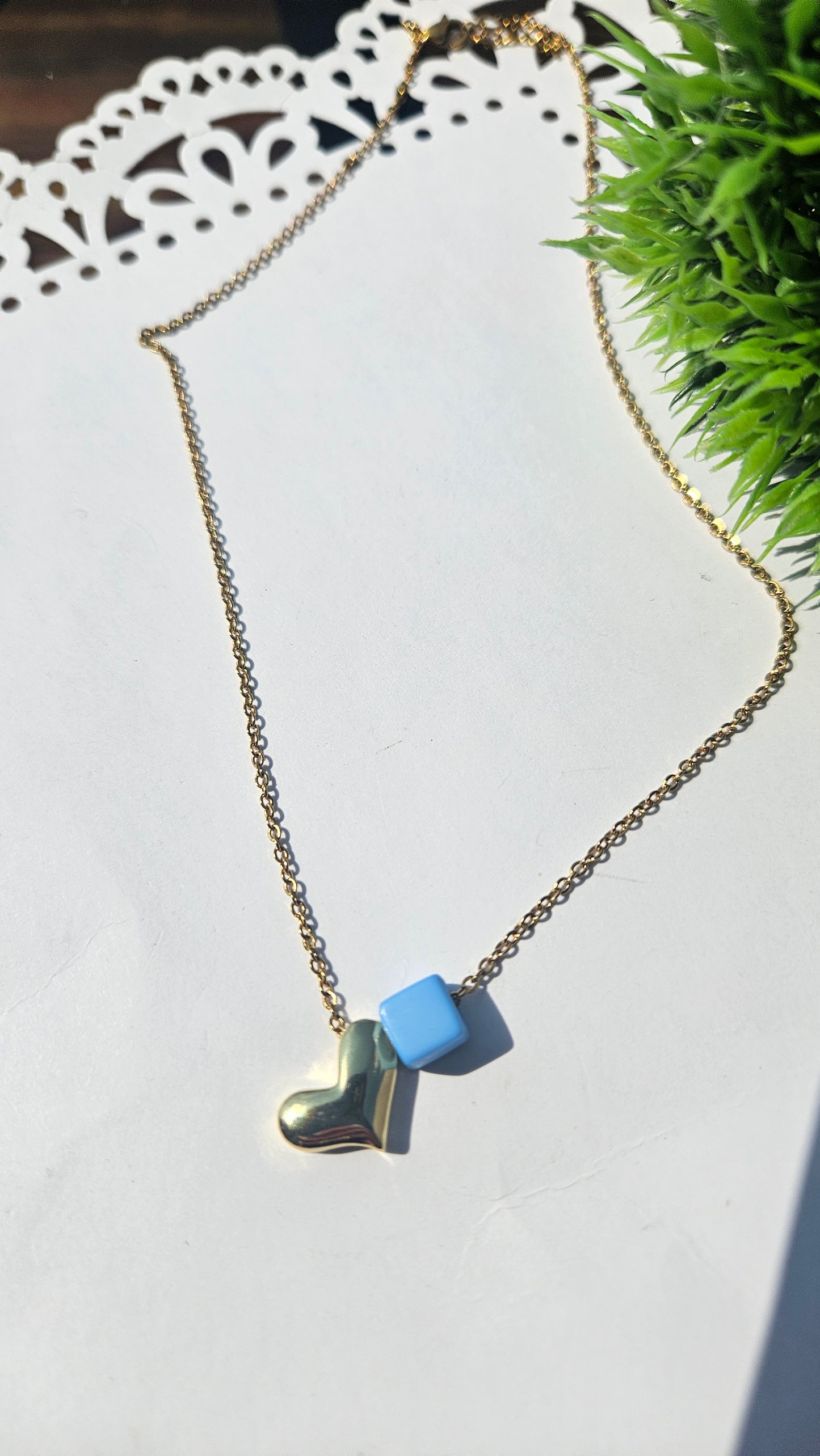 Color & Heart Necklace