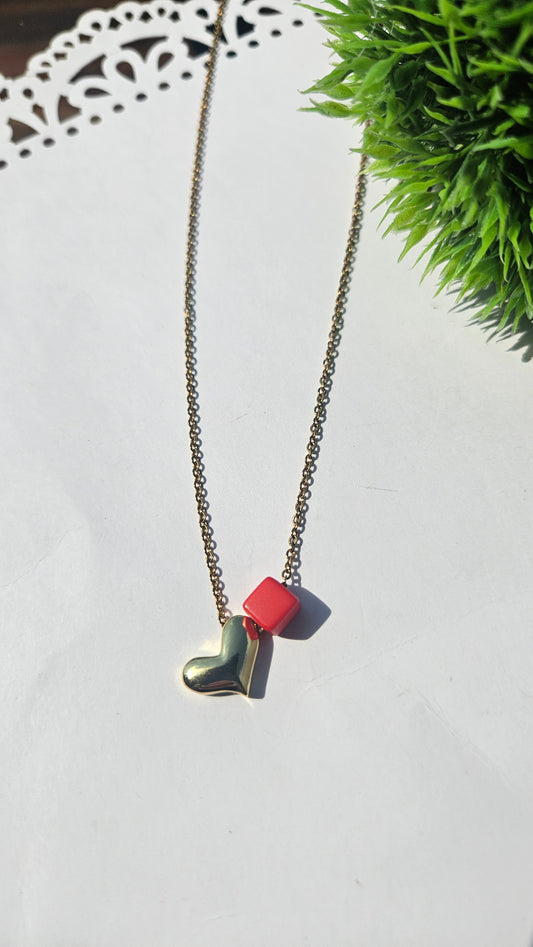 Color & Heart Necklace