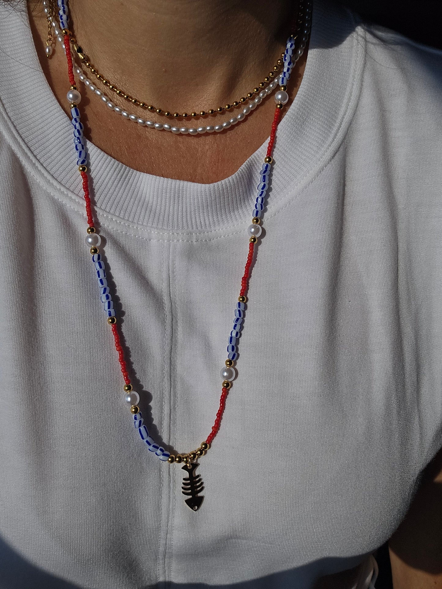Waves & Coral Necklace