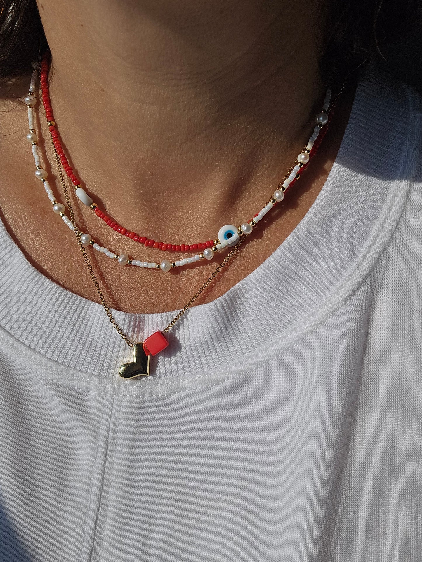 Color & Heart Necklace