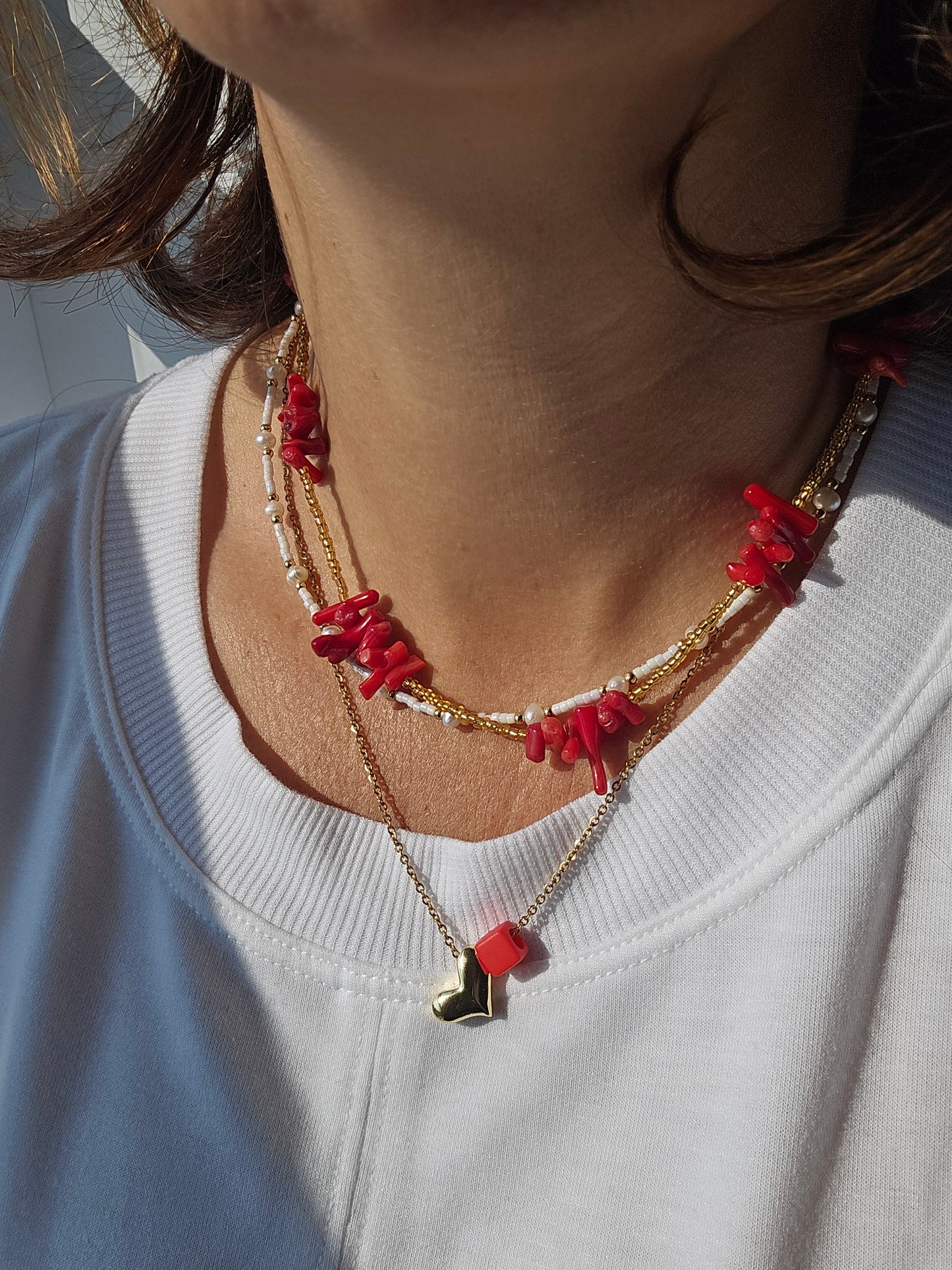 Color & Heart Necklace