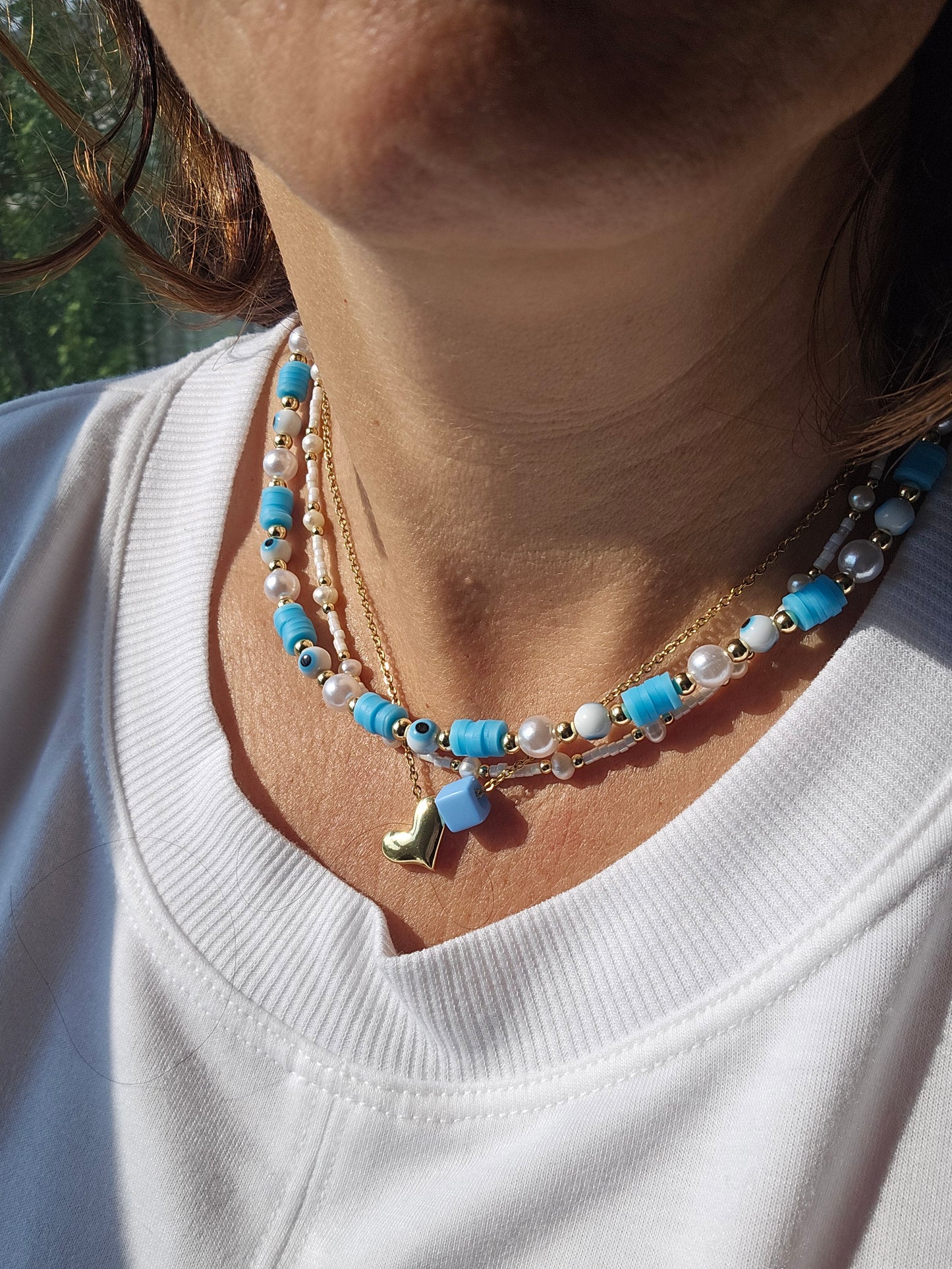 Color & Heart Necklace