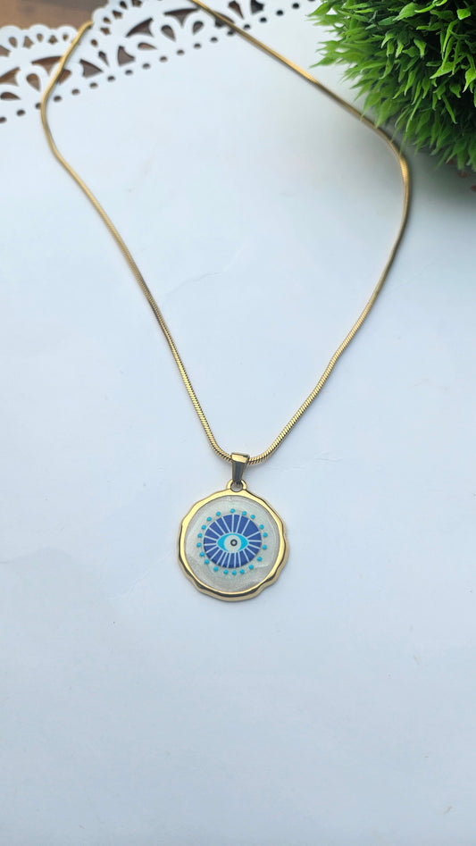 Gold Protective Eye Necklace