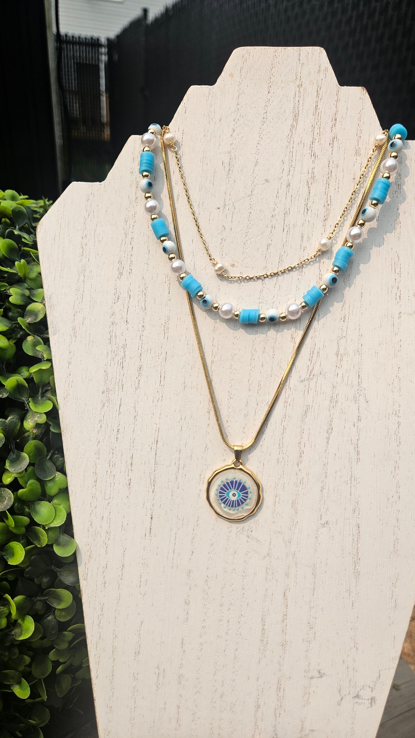 Gold Protective Eye Necklace