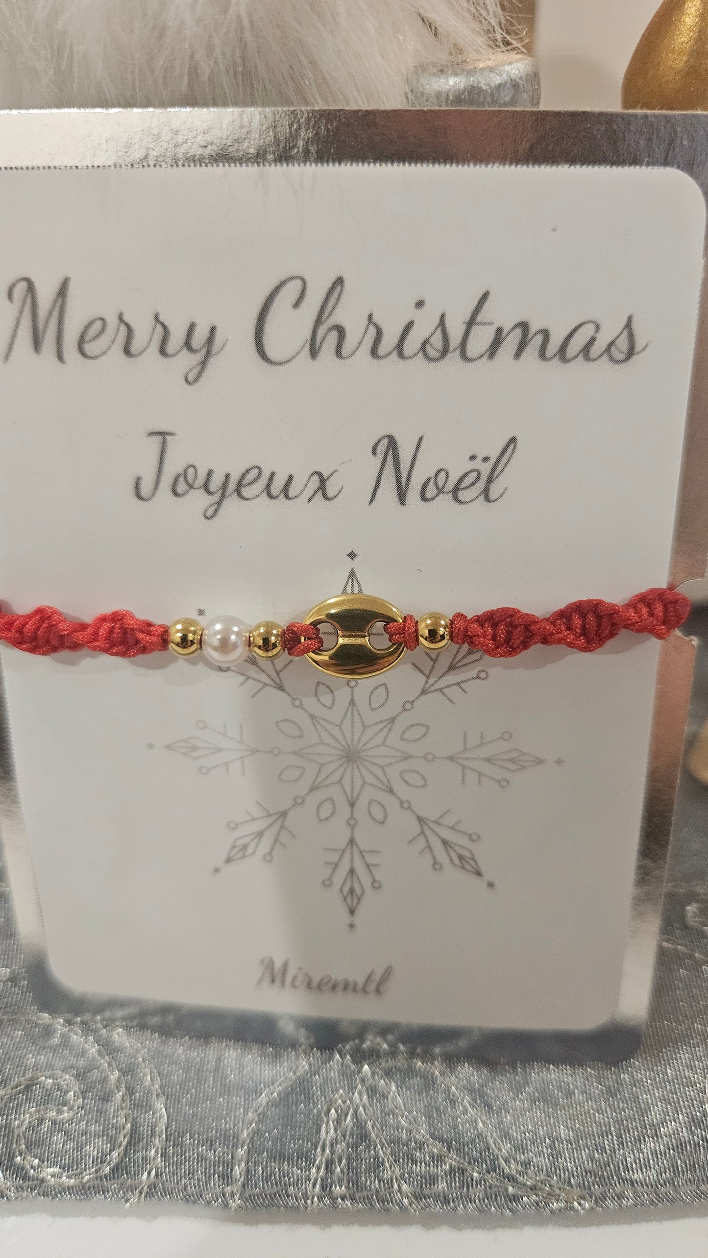 Set of 5 Red Thread Bracelets with Gucci-Style Charm