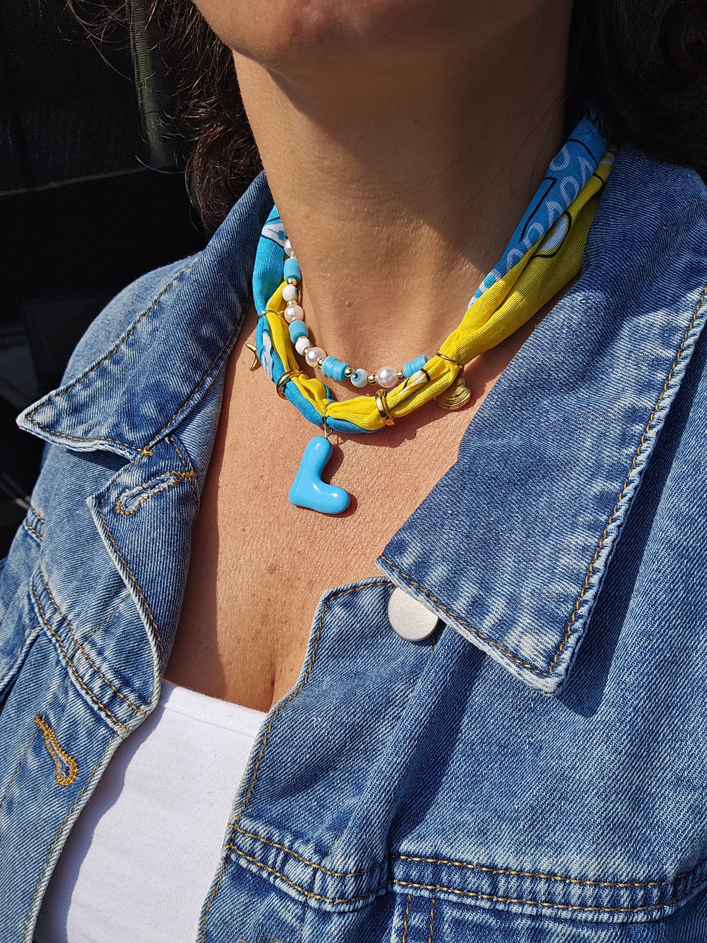 Bandana Heart Necklace