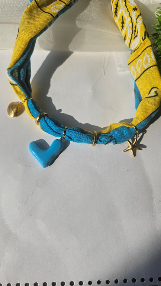 Bandana Heart Necklace