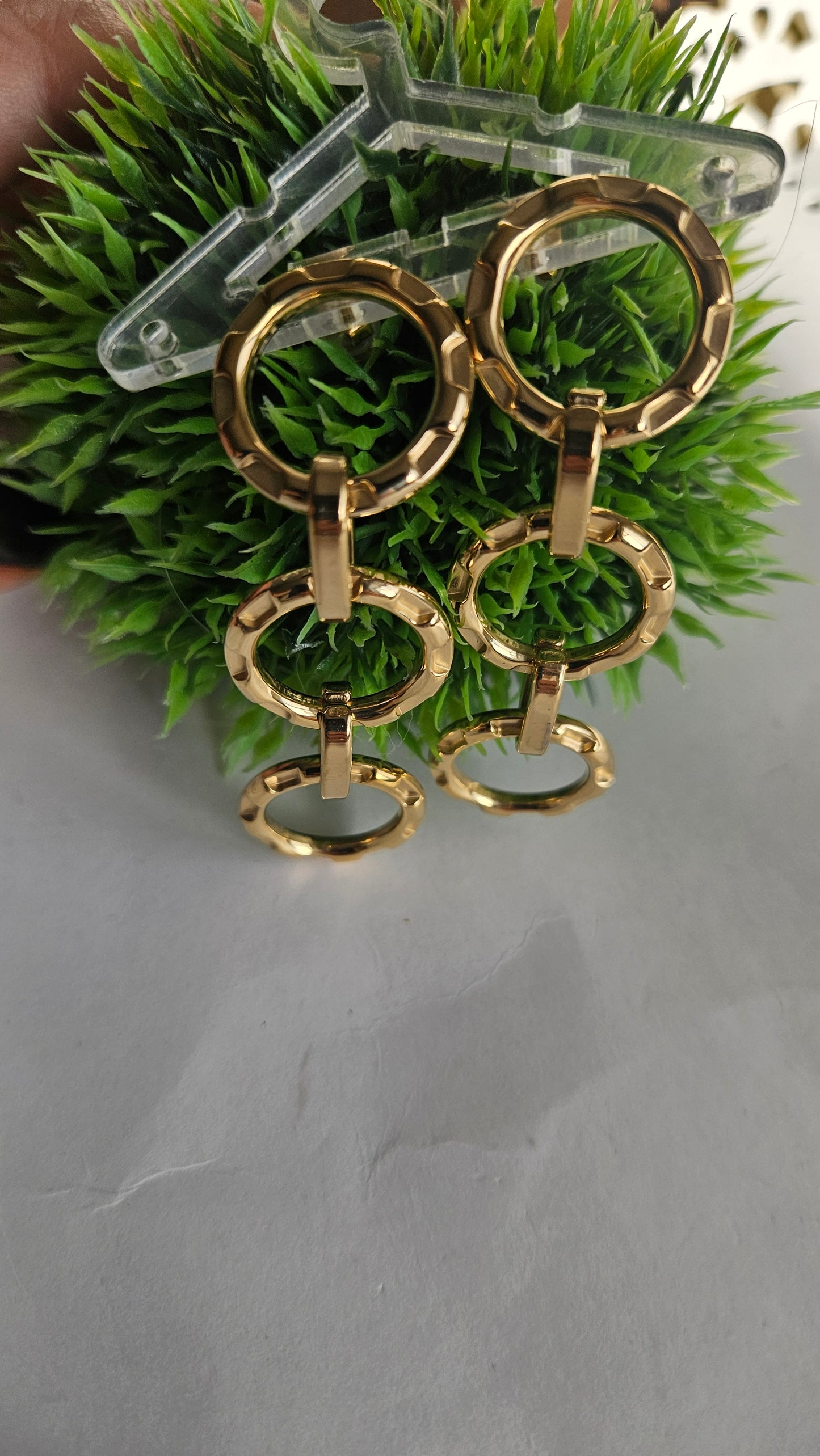Golden Links Statement Earrings