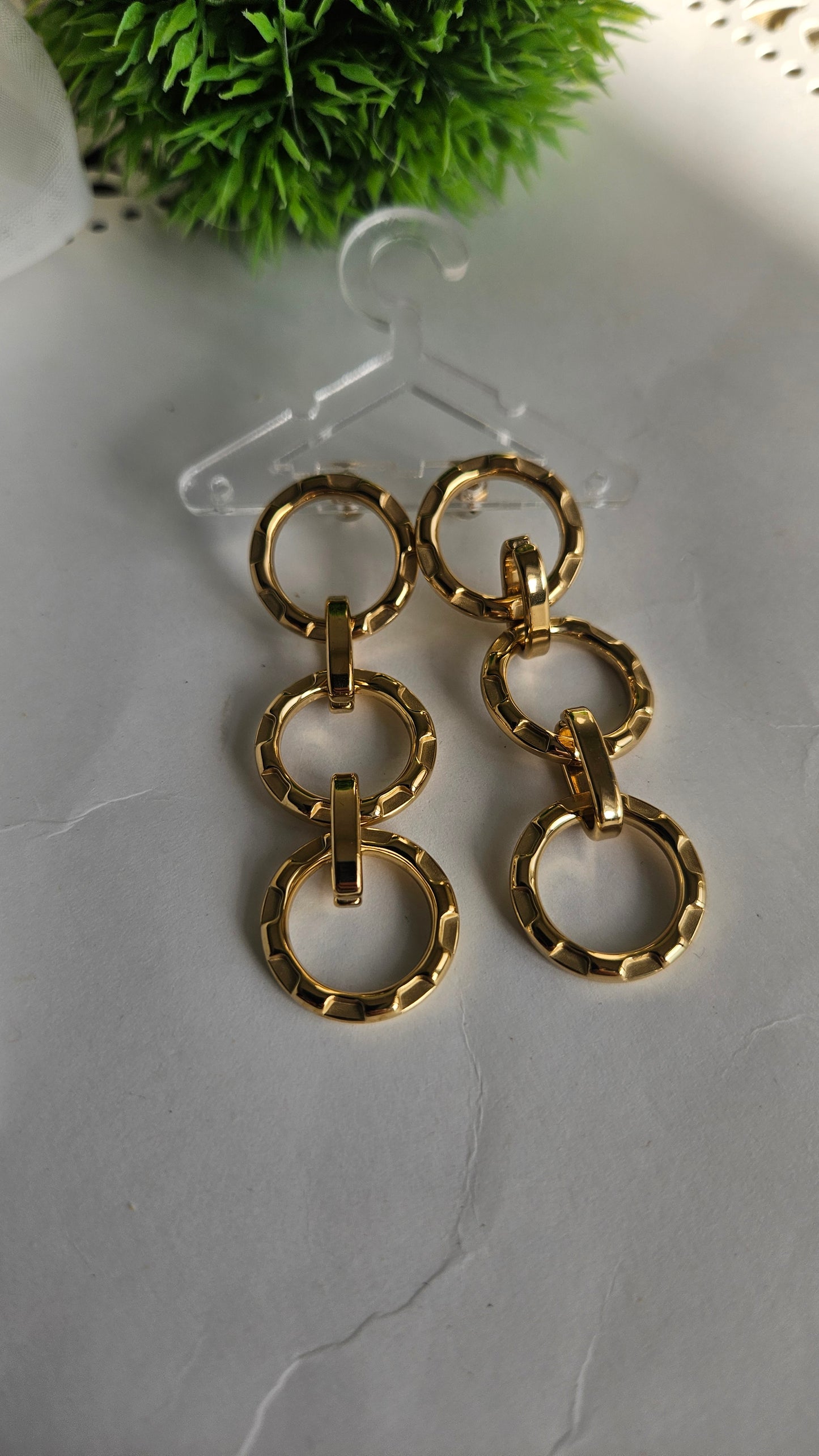 Golden Links Statement Earrings