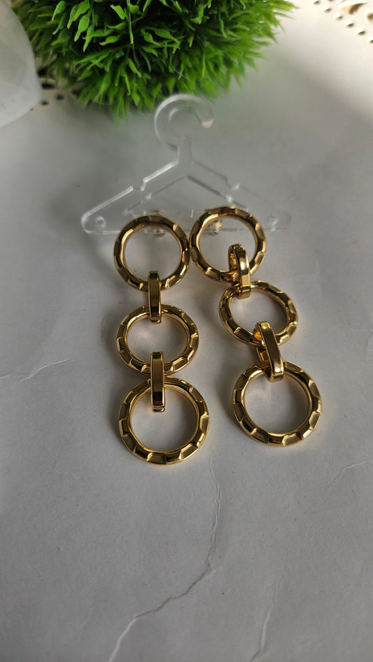 Golden Links Statement Earrings