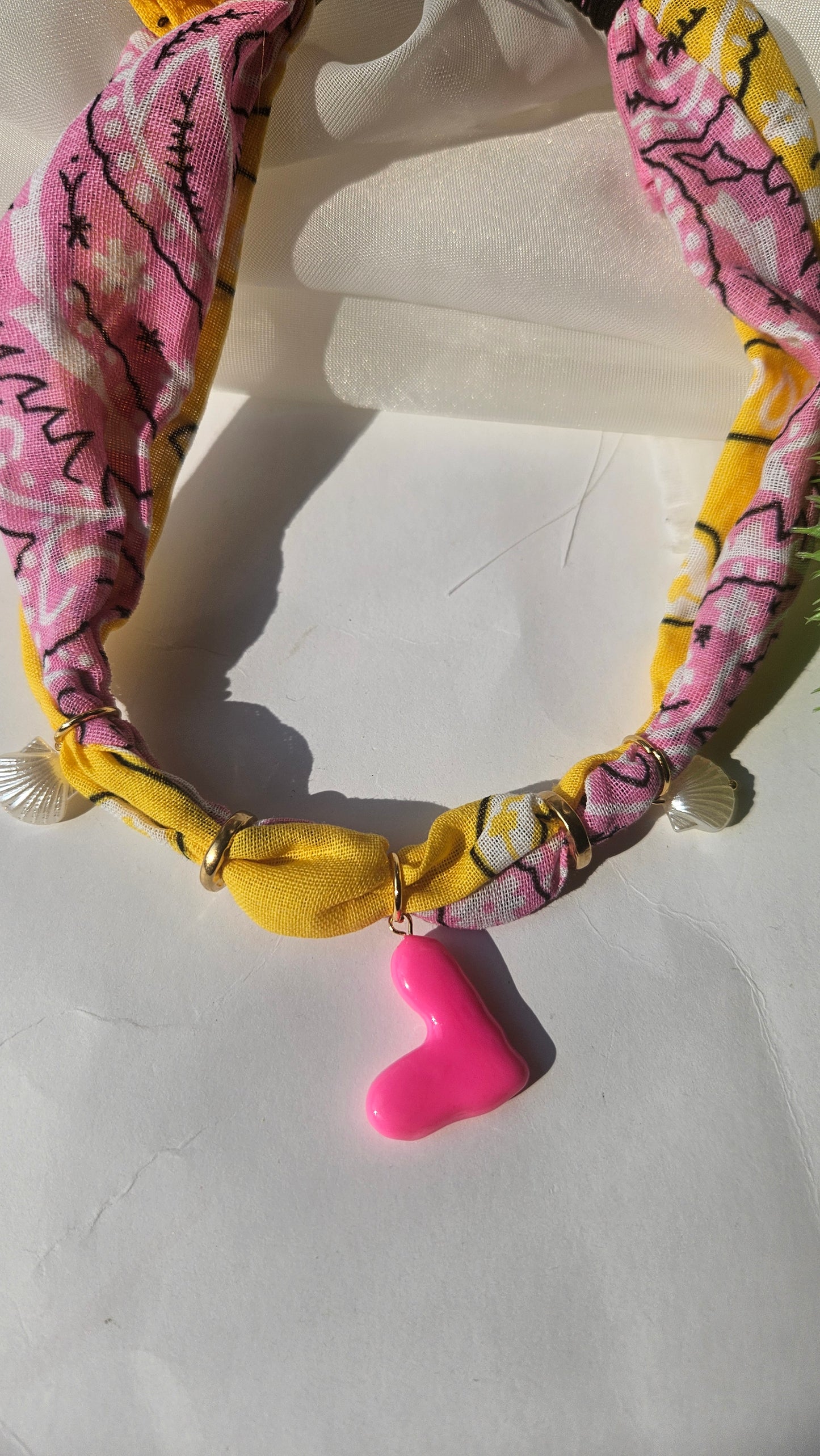 Bandana Heart Necklace